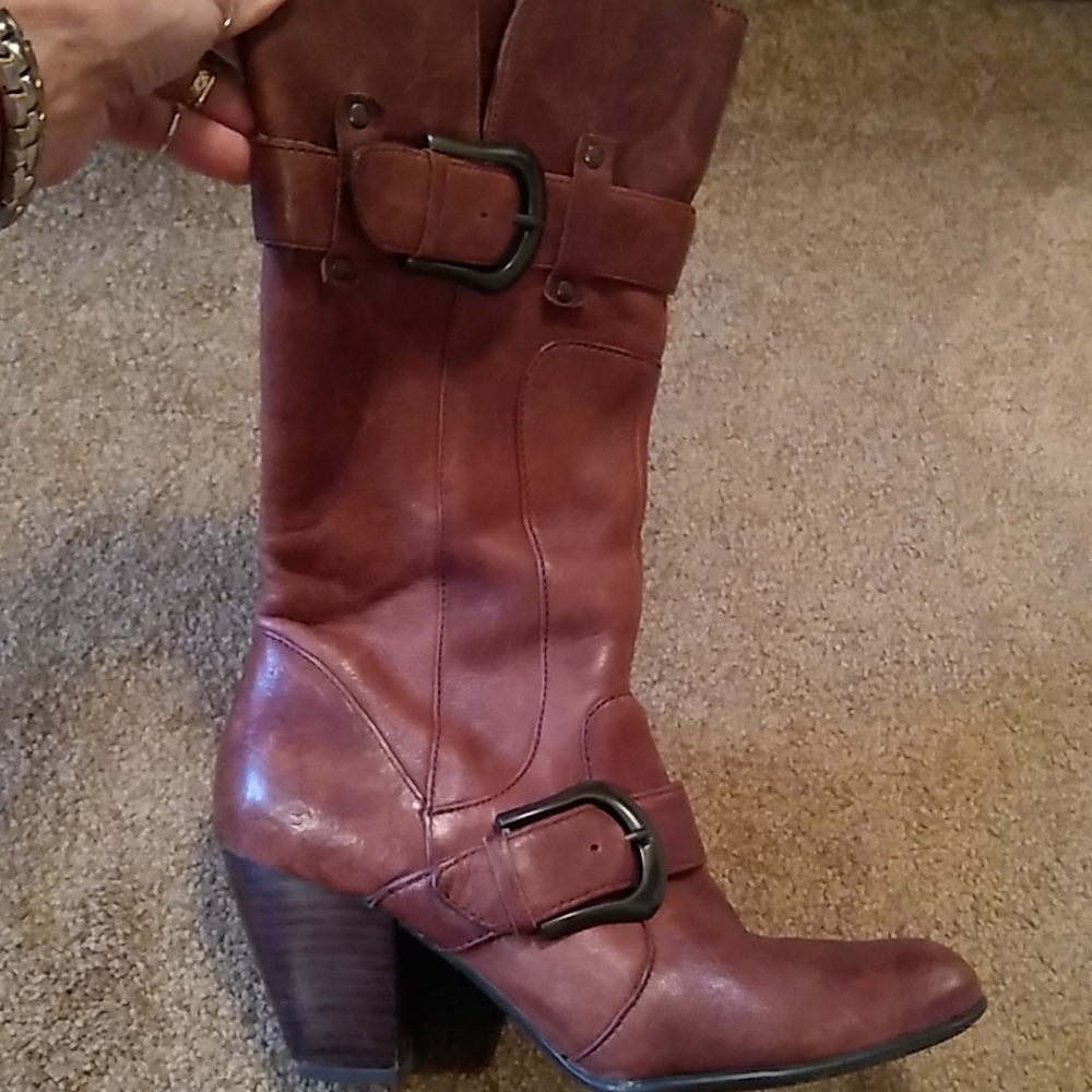 🌞🏷️ heavy leather boots by born crown size 8 - Picture 5 of 7